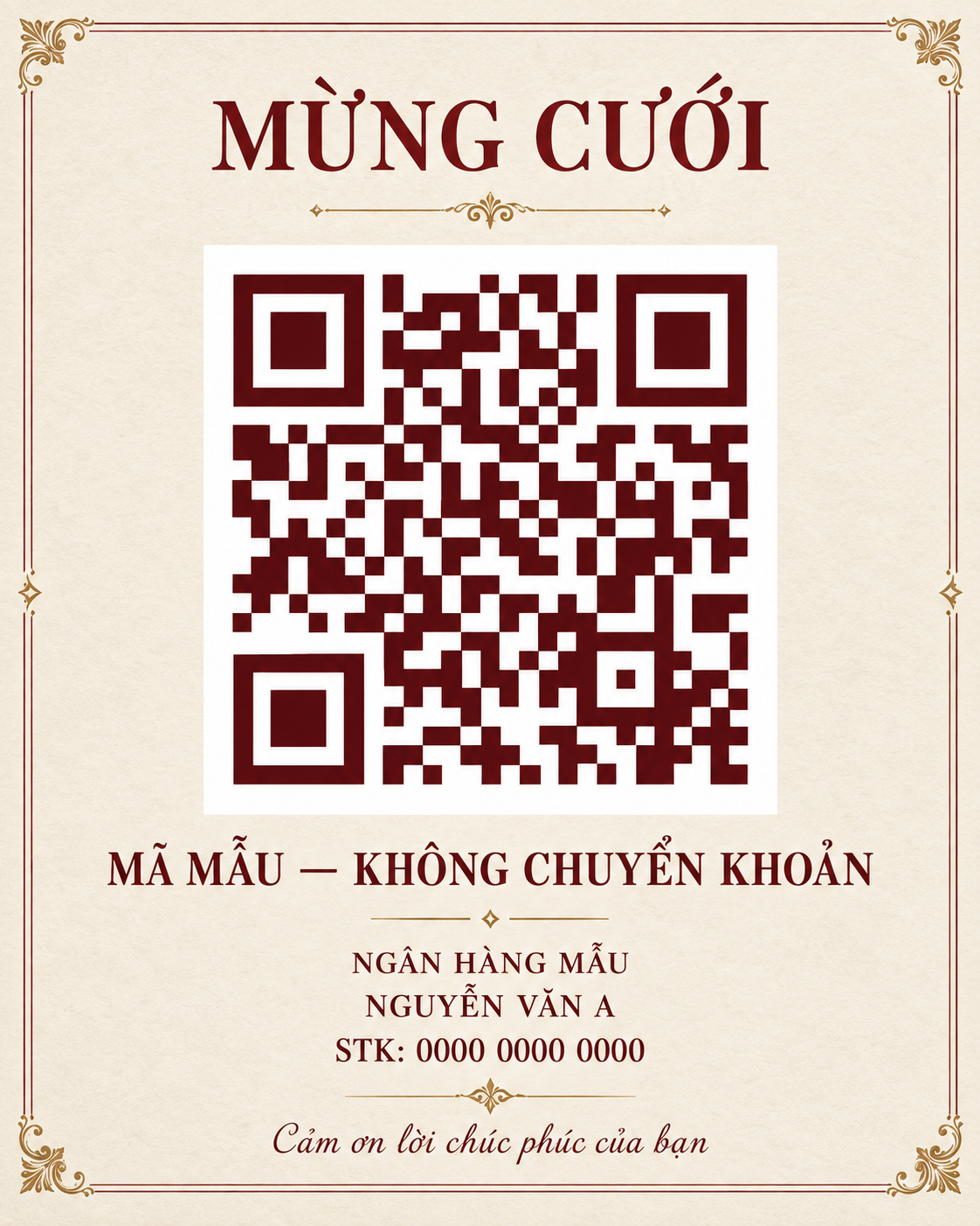 Mã QR chú rể